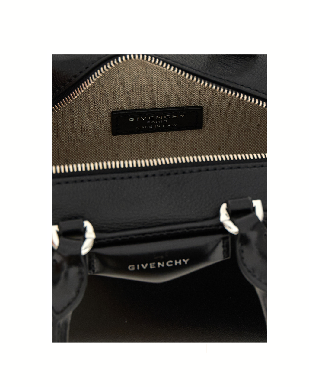 Givenchy - Antigona East-West Mini Borsa Nera in Pelle di Vitello