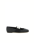 Givenchy – Ballerine Donna Nere in Pelle con Cristalli e Logo Givenchy Paris