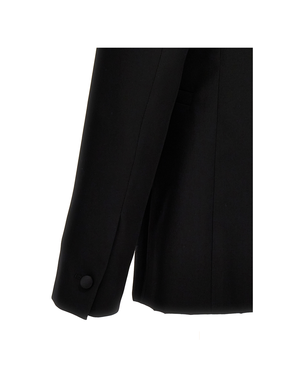 Givenchy – Black Wool Blazer with Satin Peak Lapels