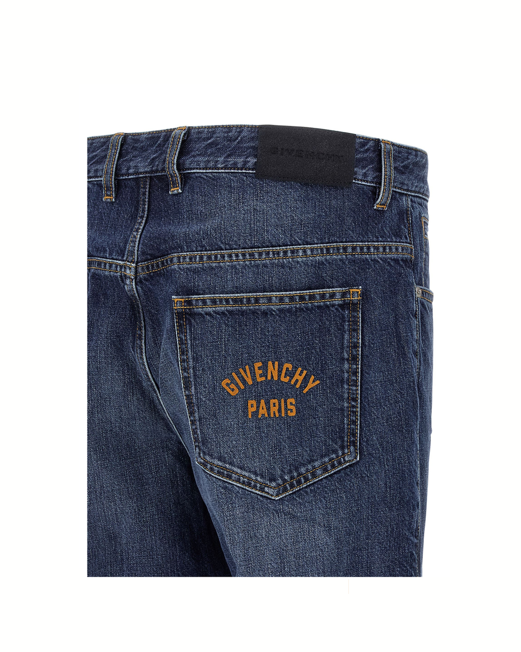 Givenchy – Jeans Straight Leg in Denim Blu con Logo