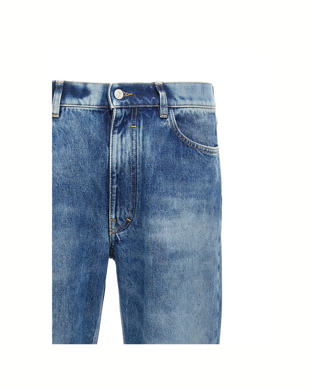 Givenchy – Jeans Uomo Straight Fit in Denim Blu Effetto Used