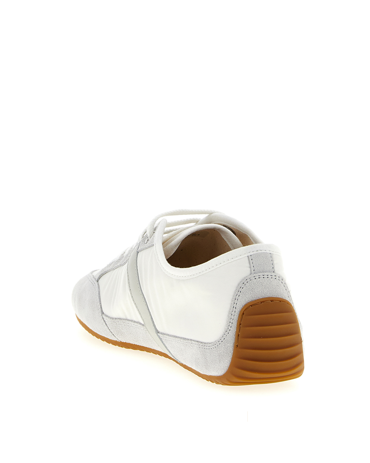 White Polyamide Low Top Sneakers