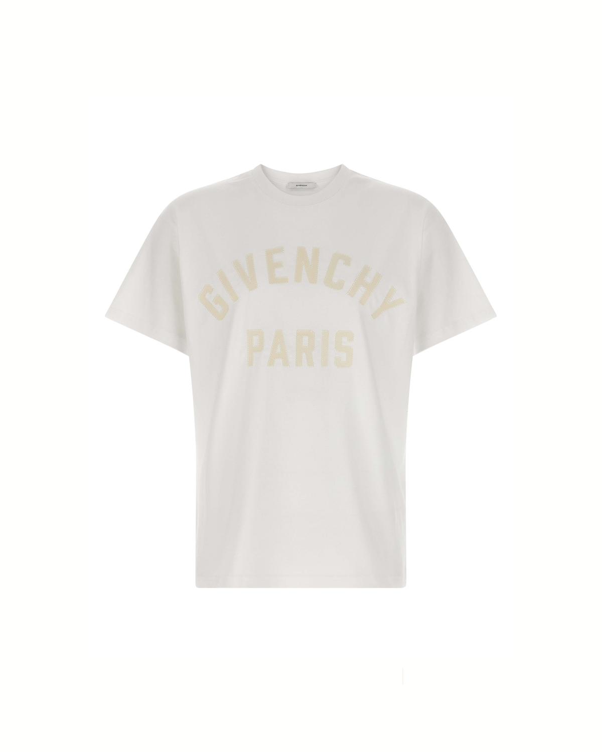Givenchy – T-Shirt Bianca con Logo Givenchy Paris