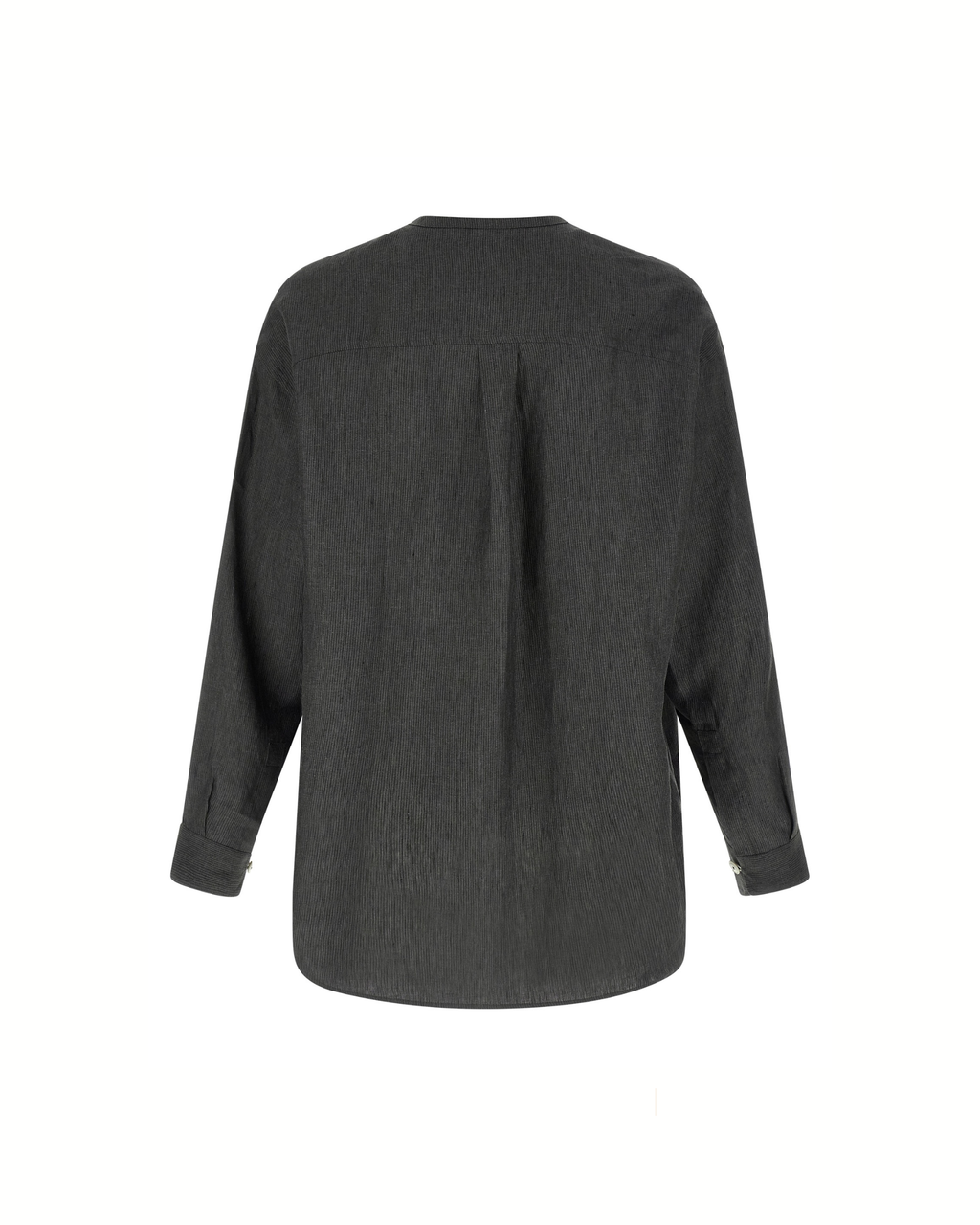 Jacquemus La Chemise Pastro – Camicia in Lino Grigio a Micro Righe