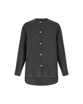 Jacquemus La Chemise Pastro – Camicia in Lino Grigio a Micro Righe