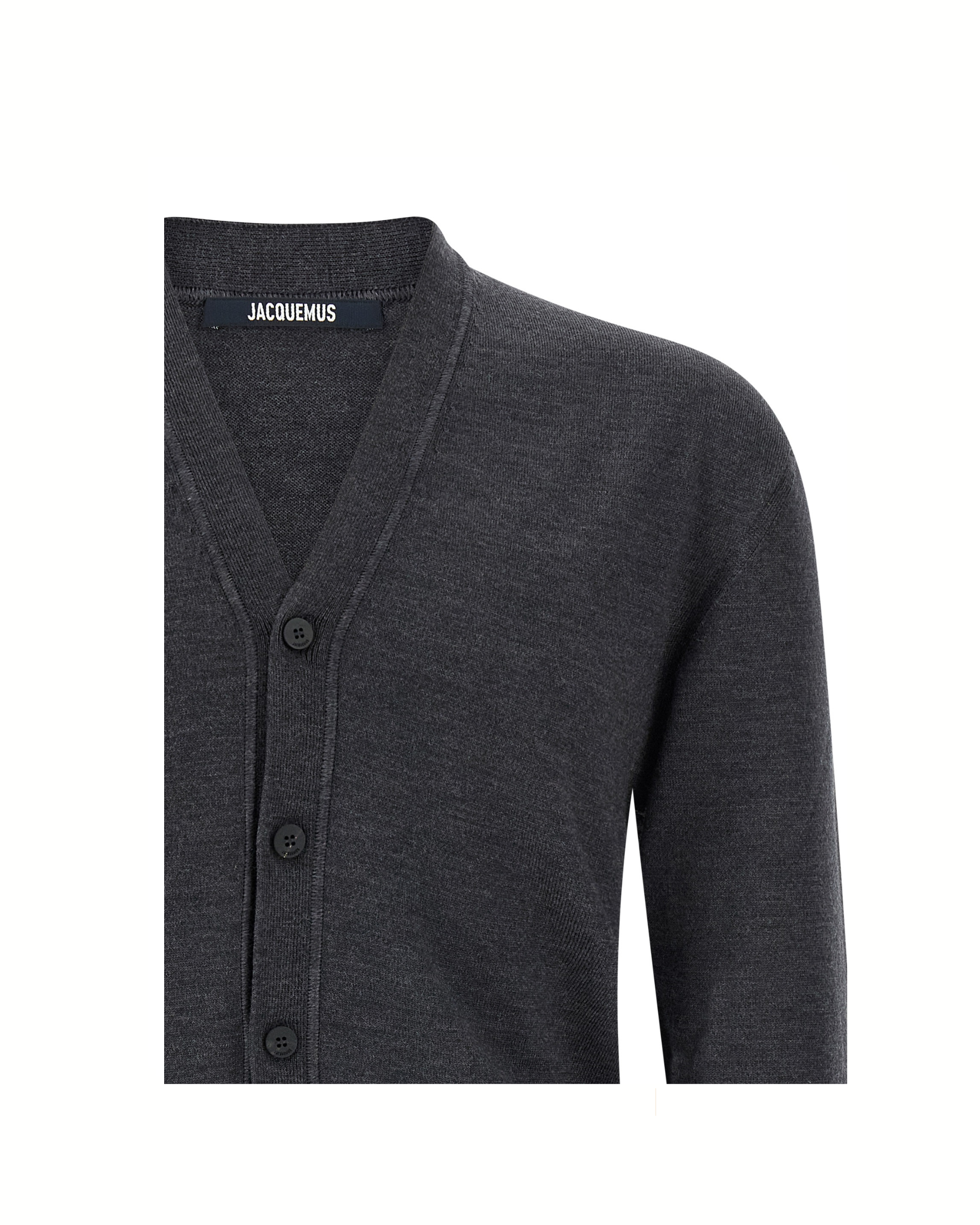 Jacquemus Le Cardigan Brodé Gray