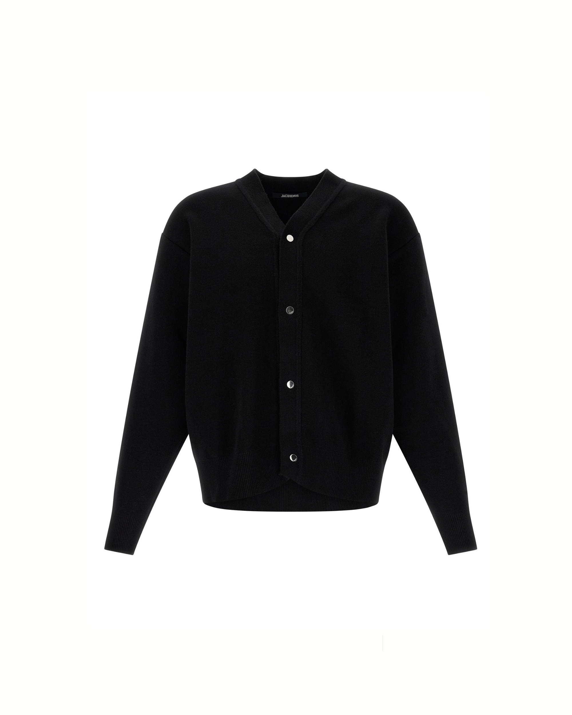 Jacquemus Le Cardigan Doppio – Cardigan in Lana Merino Nero Uomo