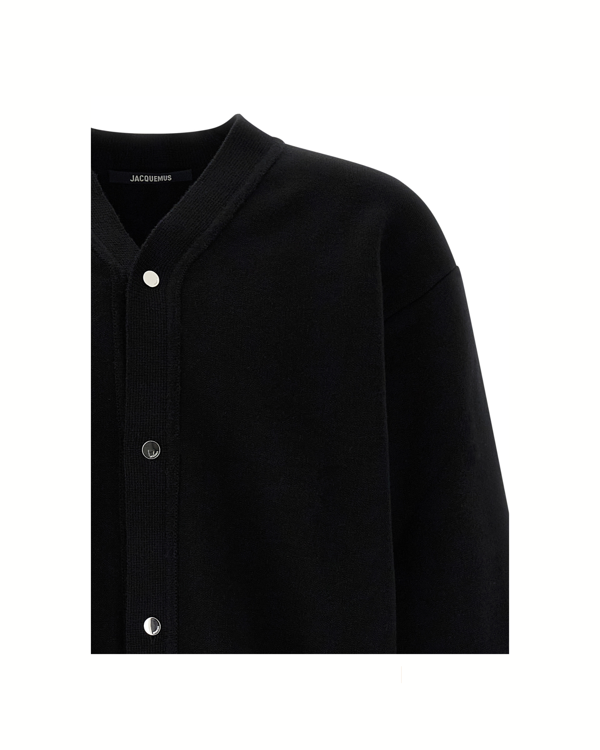 Jacquemus Le Cardigan Doppio – Cardigan in Lana Merino Nero Uomo