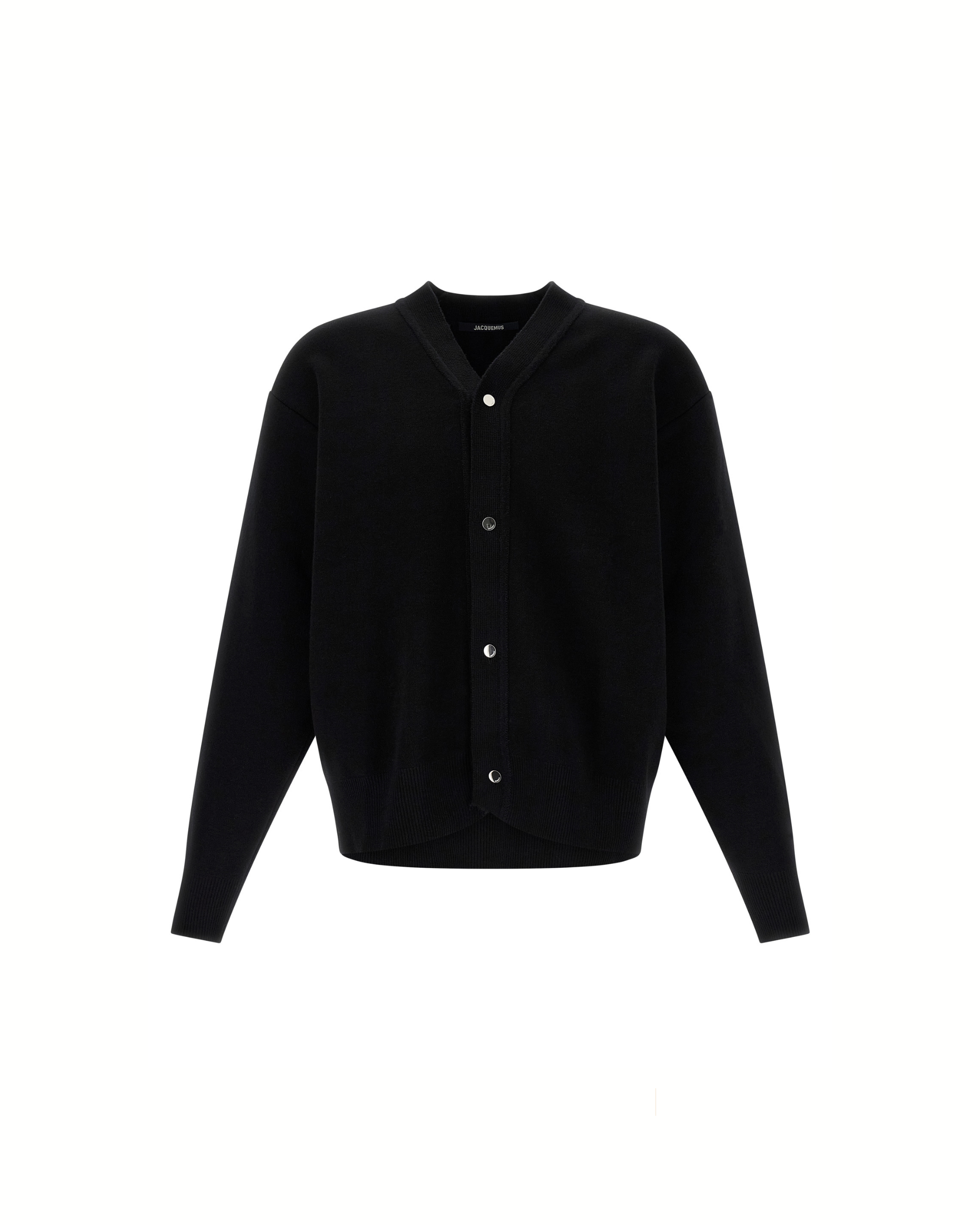 Jacquemus Le Cardigan Doppio – Cardigan in Lana Merino Nero Uomo