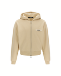 Jacquemus Le Hoodie Grip Gros Grain – Felpa con Cappuccio e Zip Beige Uomo