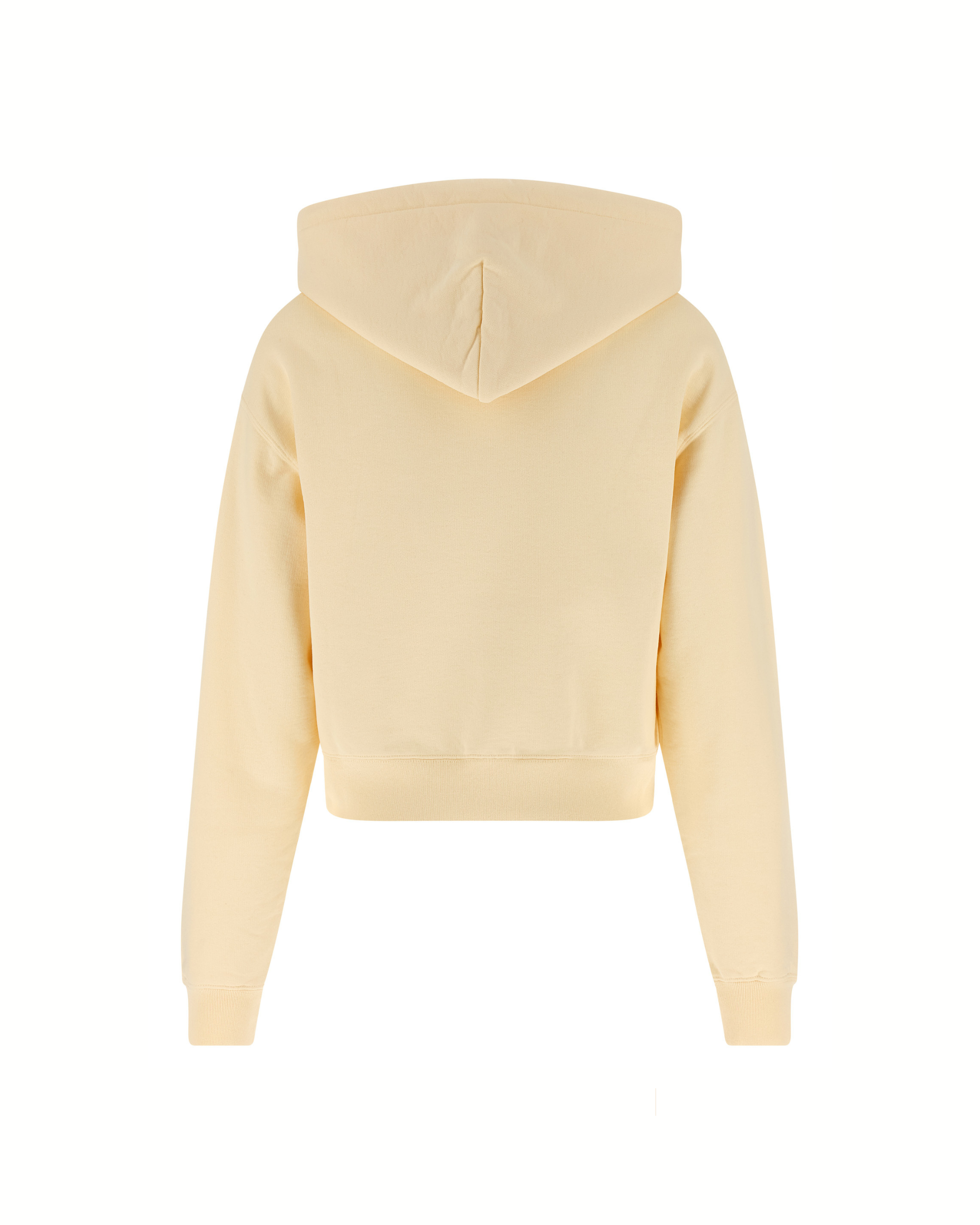 Jacquemus Le Hoodie Gros-Grain – Felpa con Cappuccio Crop Beige Donna