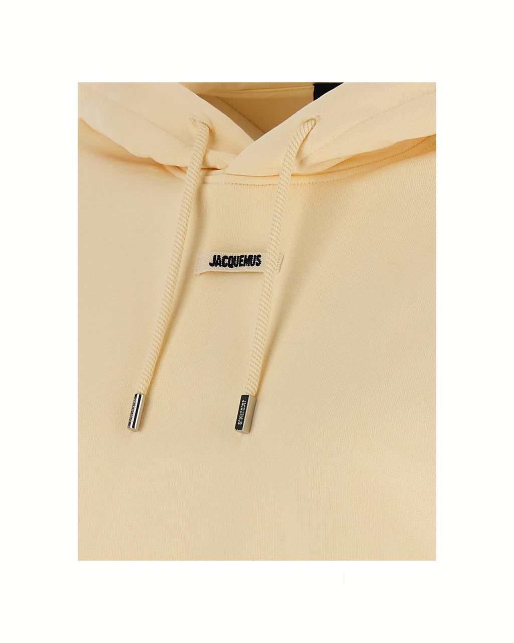Jacquemus Le Hoodie Gros-Grain – Felpa con Cappuccio Crop Beige Donna