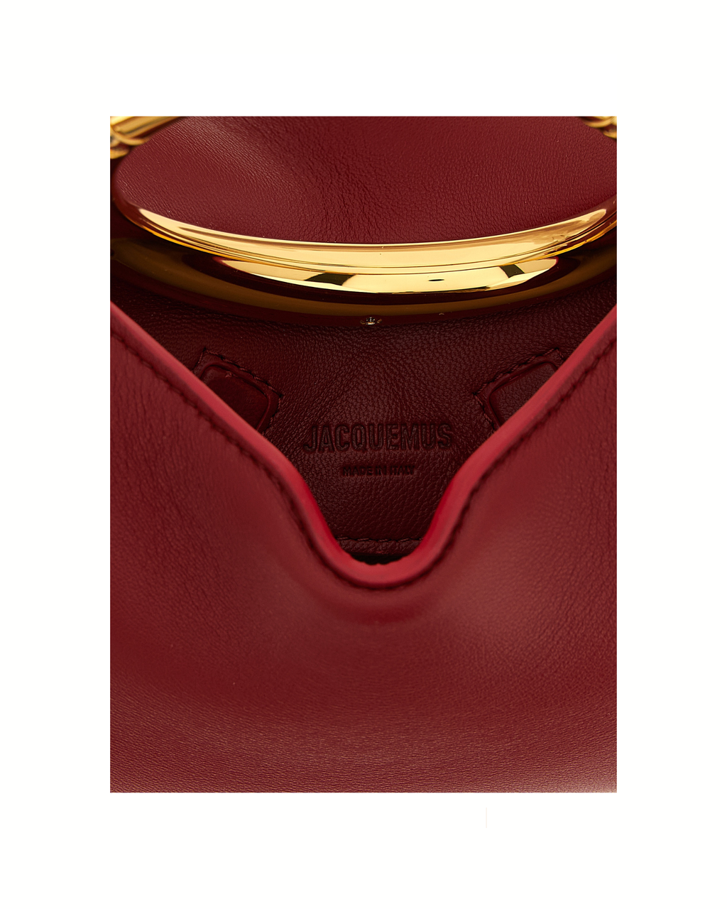 Jacquemus Le Petit Calino – Borsa a Mano in Pelle Nappa Rossa Donna