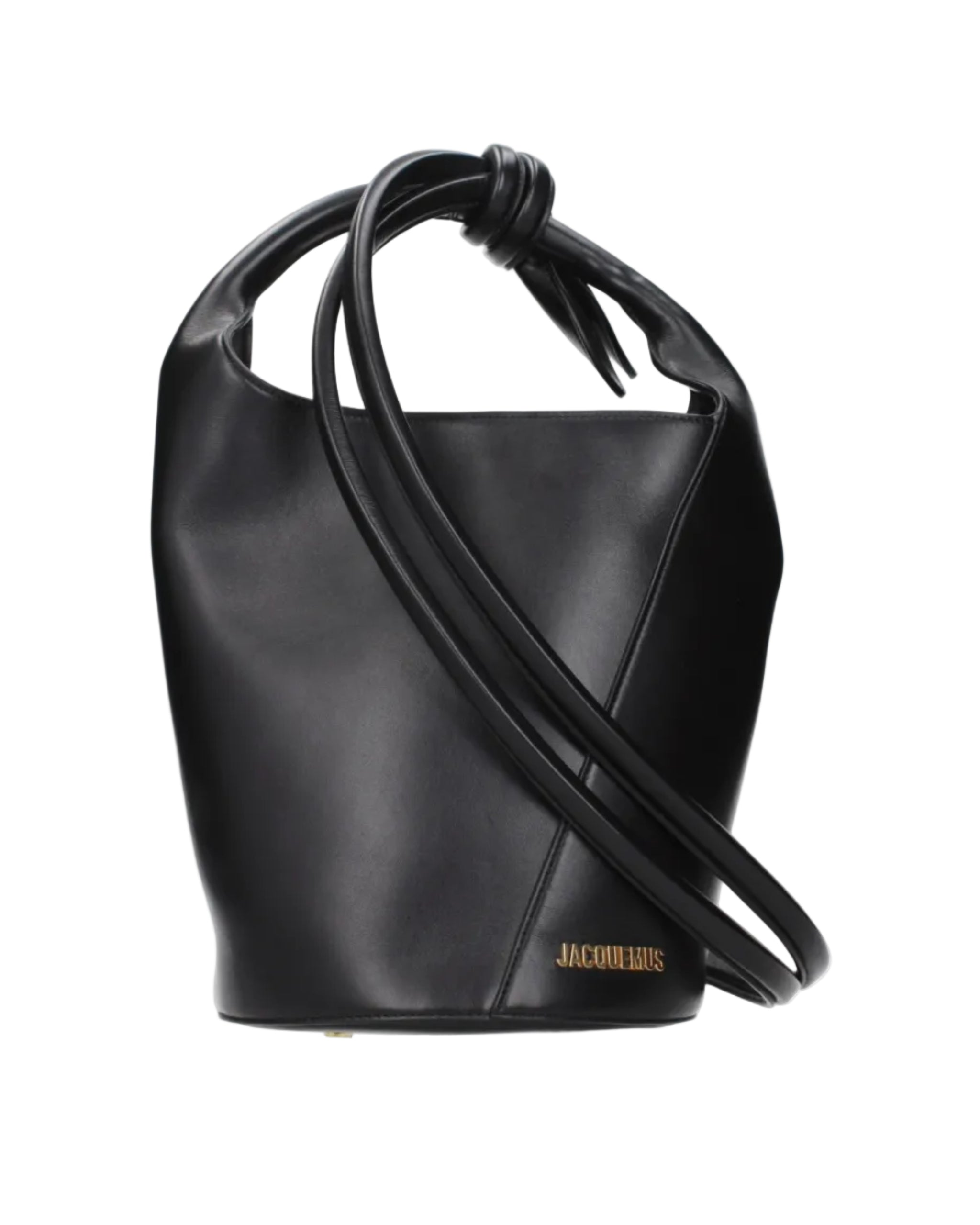 Jacquemus – Leather Crossbody Bucket Bag Black