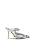 Jimmy Choo – Bing 100 Sabot Silver Crystal