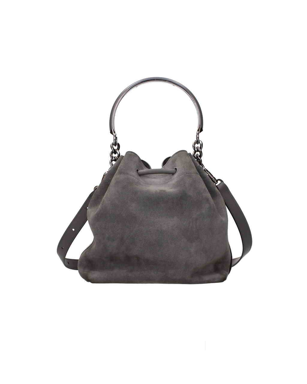 Jimmy Choo Bon Bon Suede Bag in Camoscio Grigio
