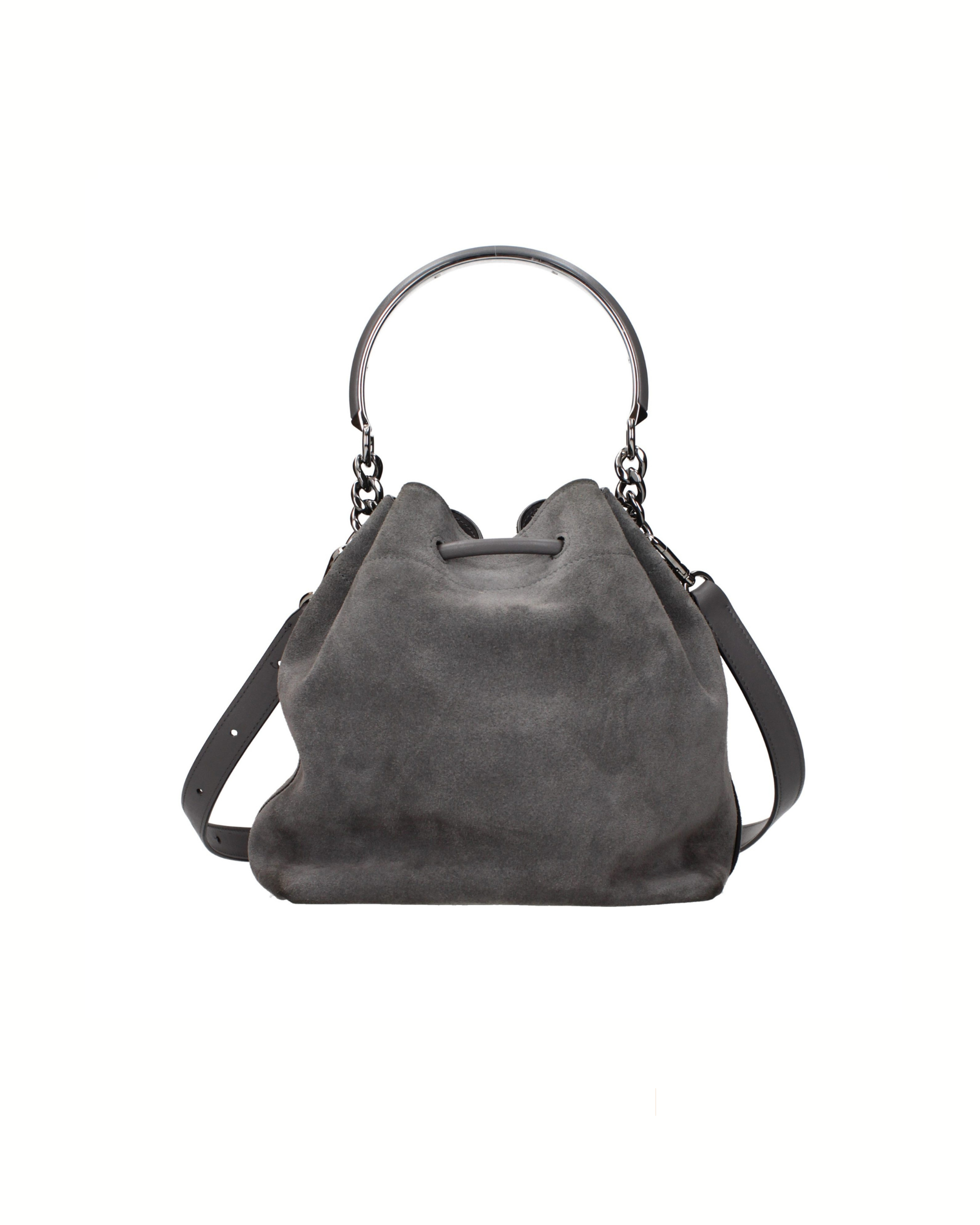 Jimmy Choo Bon Bon Suede Bag in Camoscio Grigio