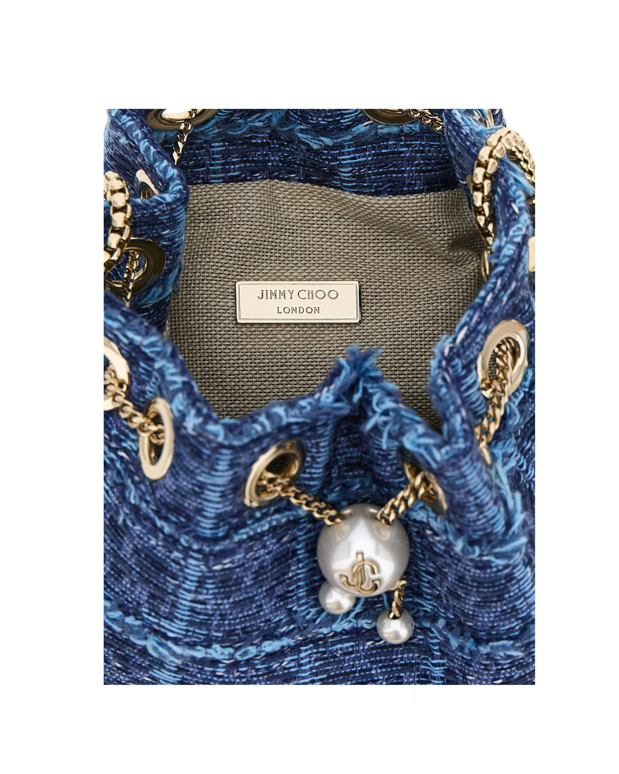 Jimmy Choo Bon Bon Bucket Bag Denim Blue