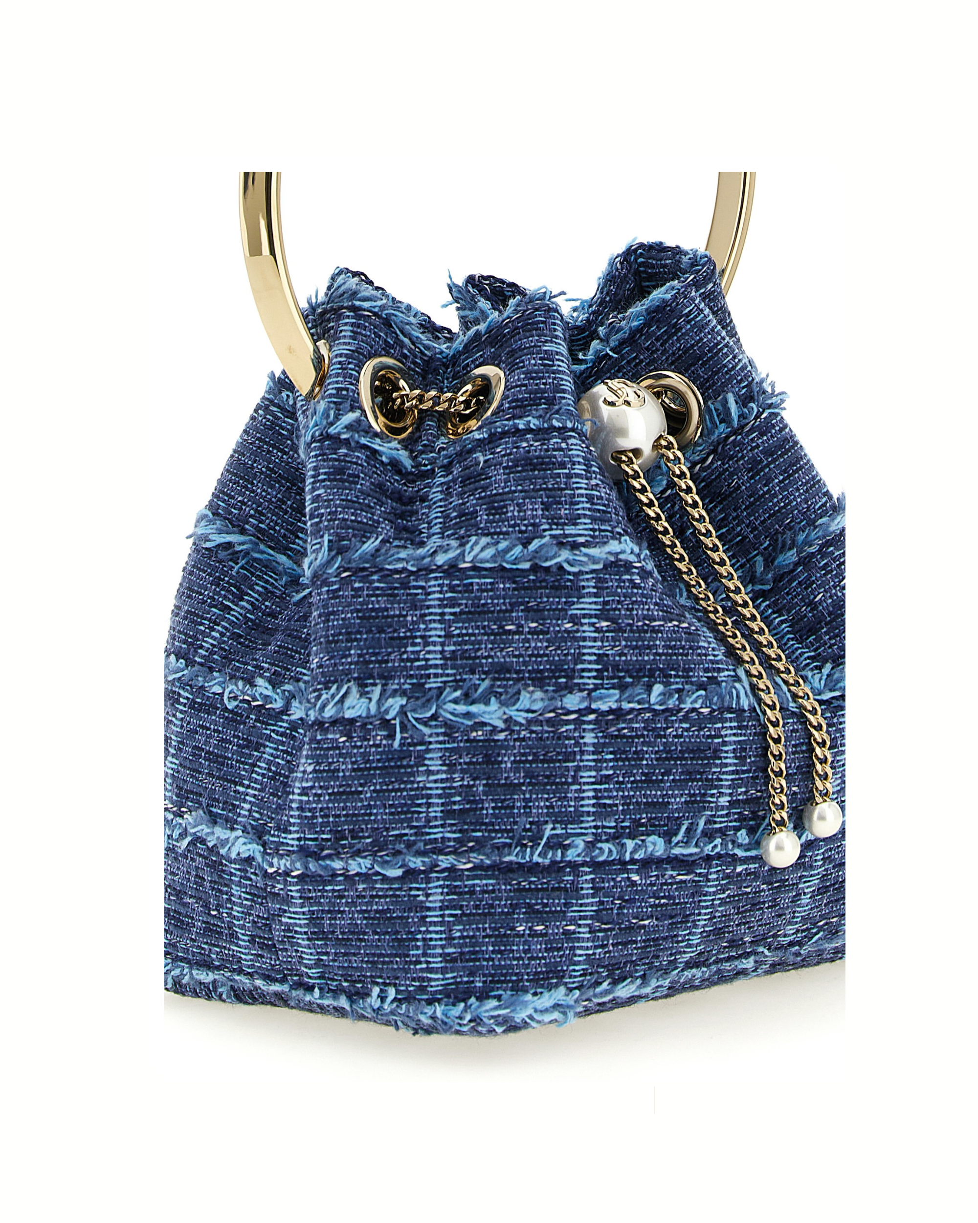 Jimmy Choo Bon Bon Bucket Bag Denim Blue