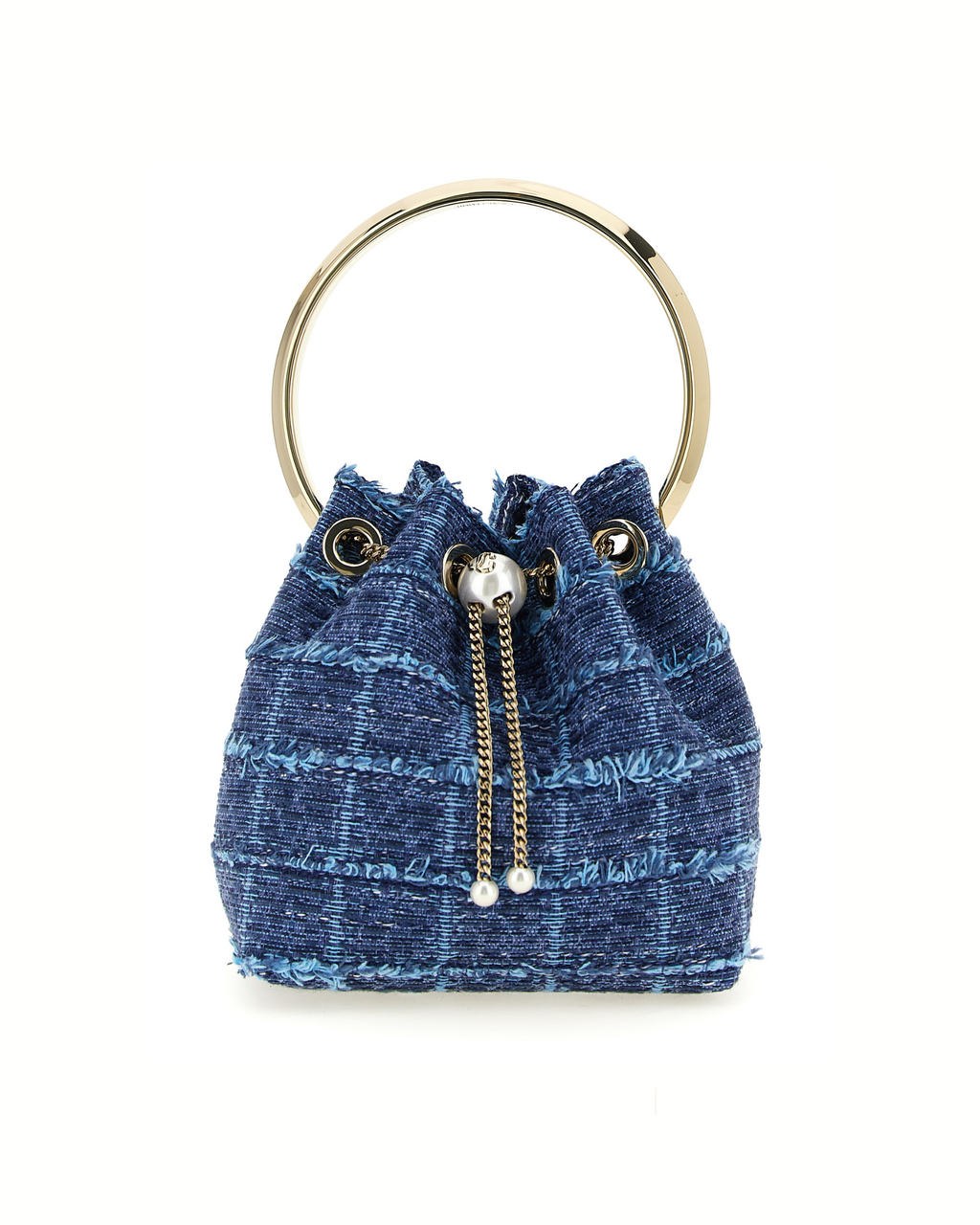 Jimmy Choo Bon Bon Bucket Bag Denim Blue