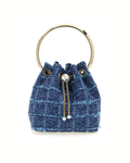 Jimmy Choo Bon Bon Bucket Bag Denim Blue
