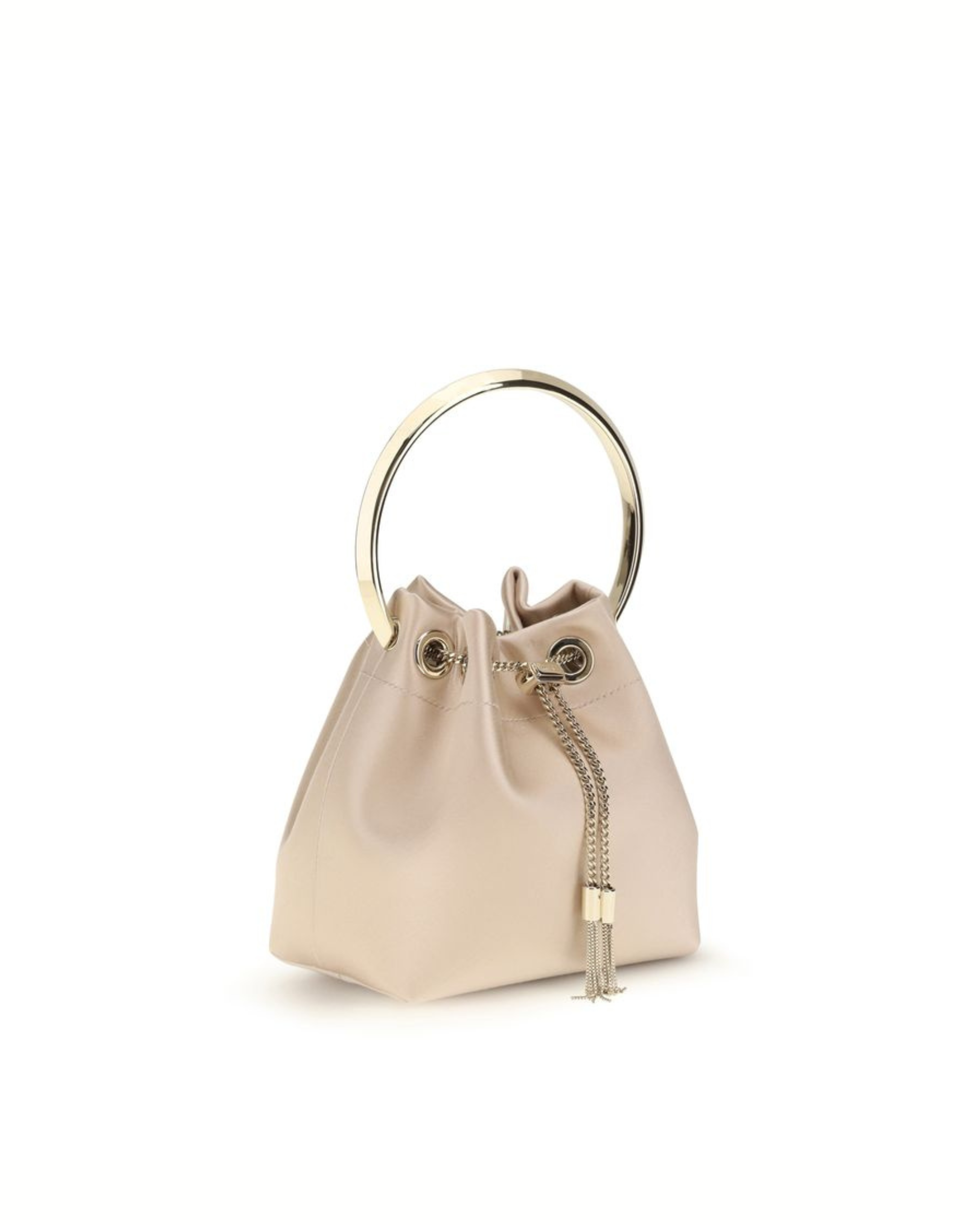 Jimmy Choo Bon Bon Handbag Satin Latte