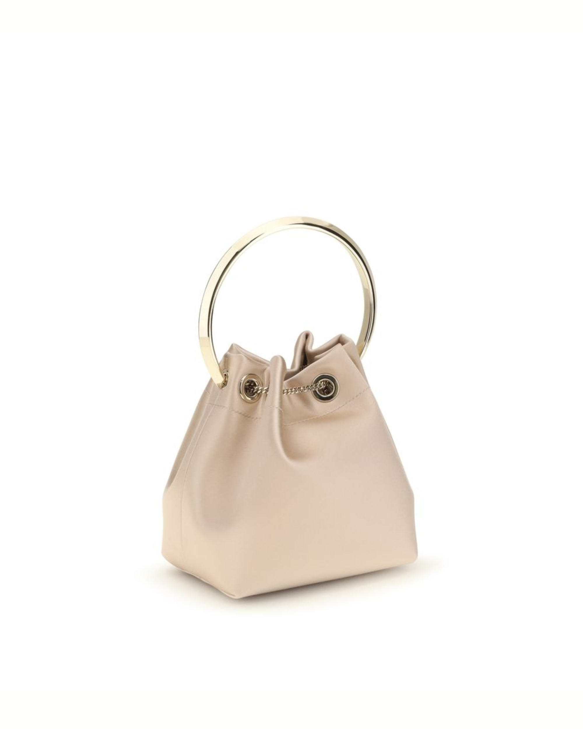 Jimmy Choo Bon Bon Handbag Satin Latte