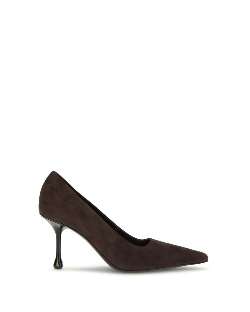 Jimmy Choo – Ixia Décolleté in Suede Marrone