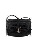 Jimmy Choo – JC Crossbody Bag Croc-Embossed Leather Black