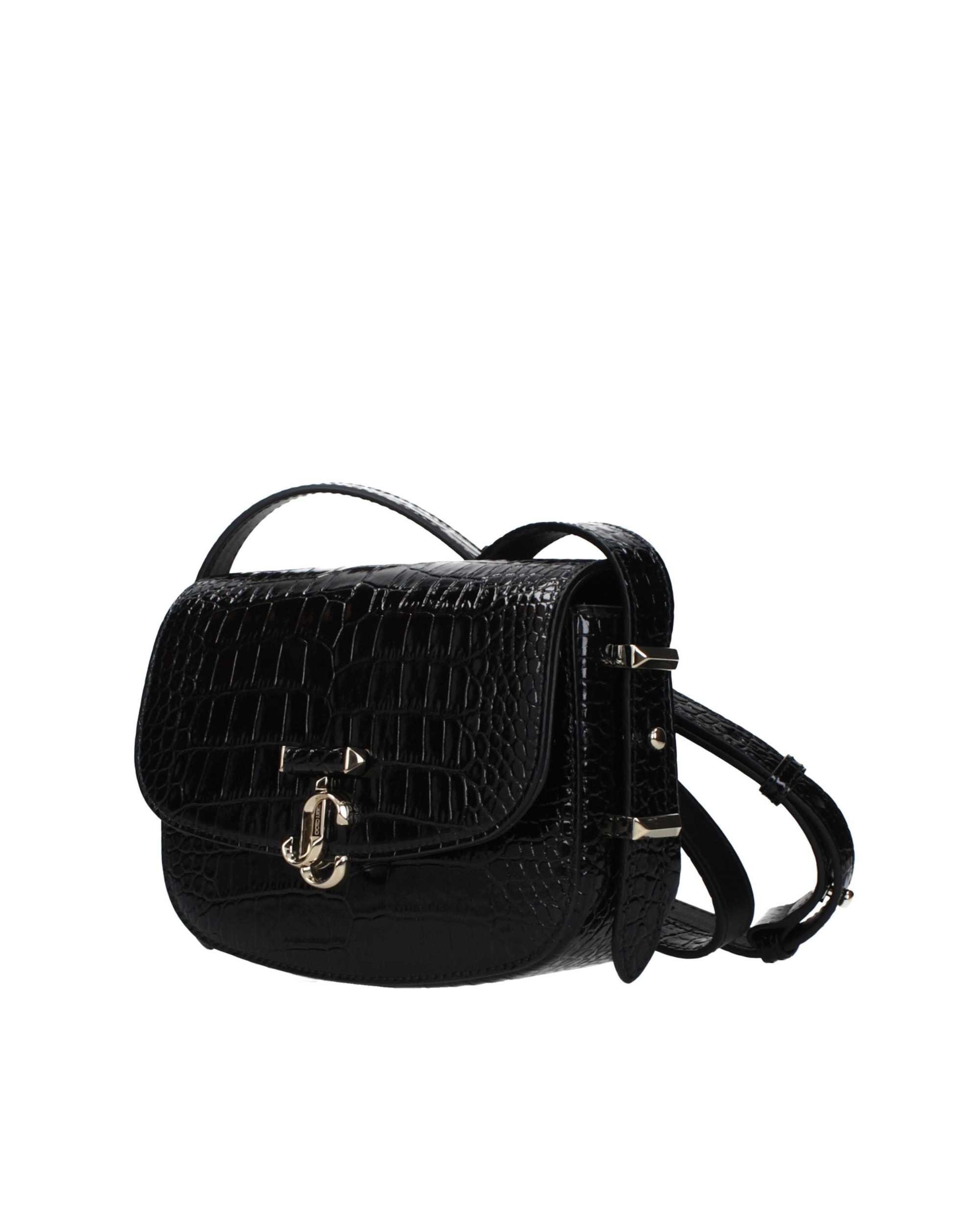 Jimmy Choo – JC Crossbody Bag Croc-Embossed Leather Black