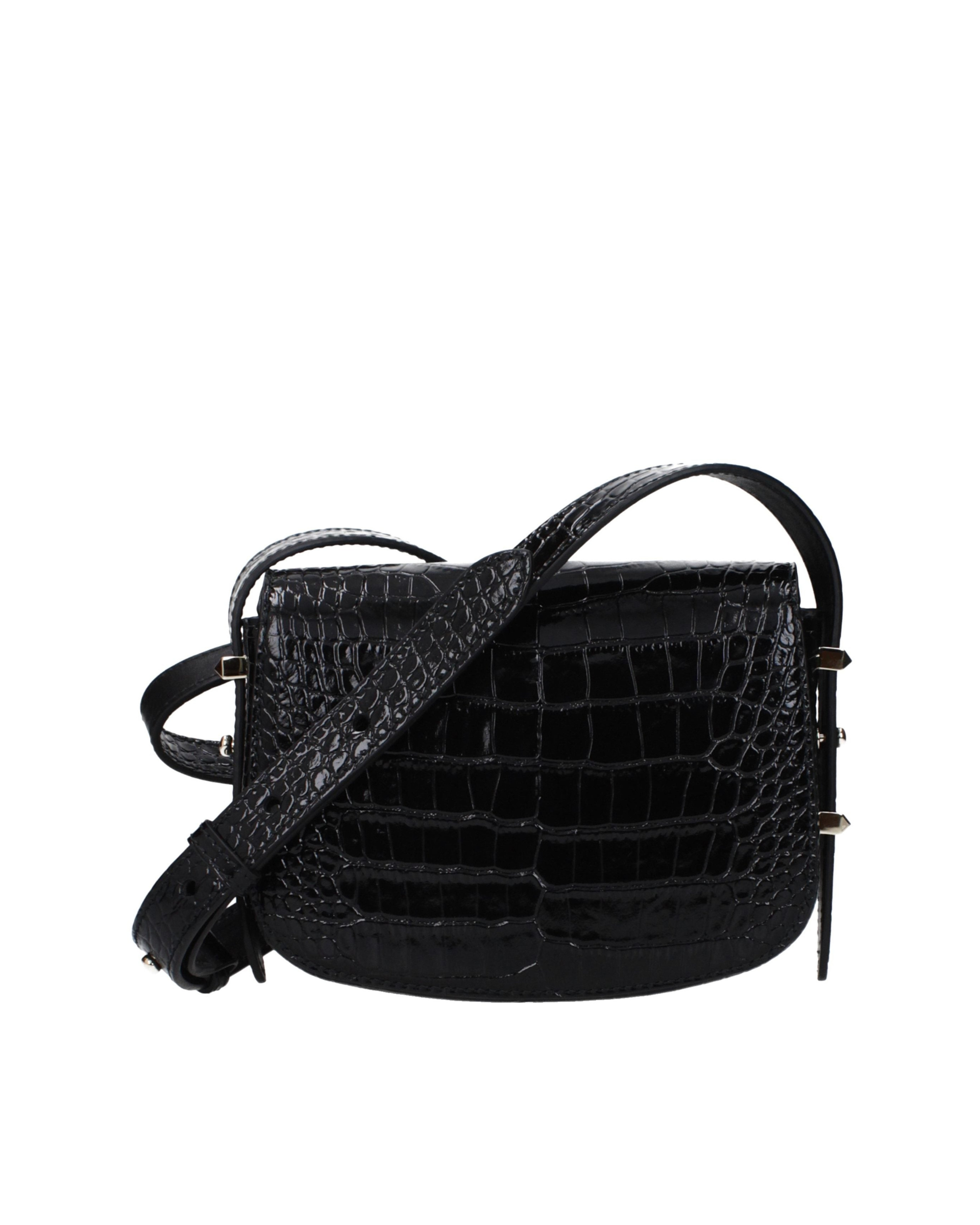 Jimmy Choo – JC Crossbody Bag Croc-Embossed Leather Black