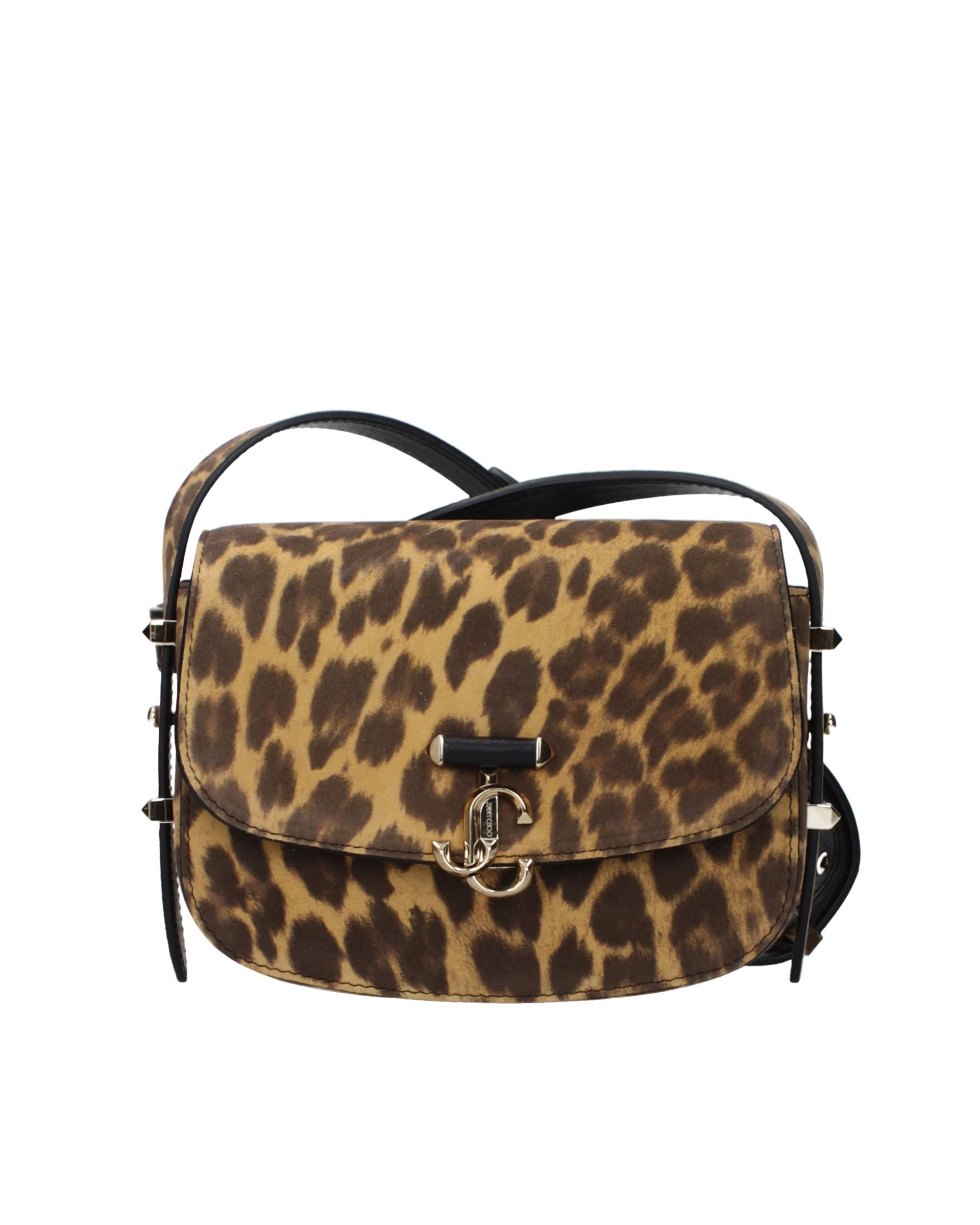 Jimmy Choo – JC Crossbody Bag Leopard Print Suede Natural Light Gold