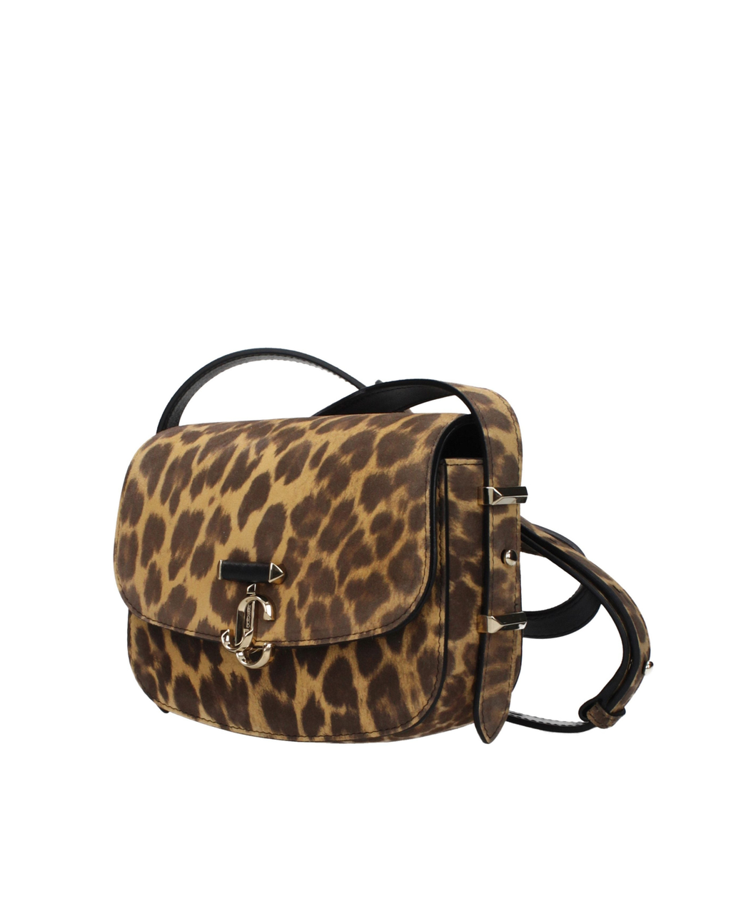 Jimmy Choo – JC Crossbody Bag Leopard Print Suede Natural Light Gold