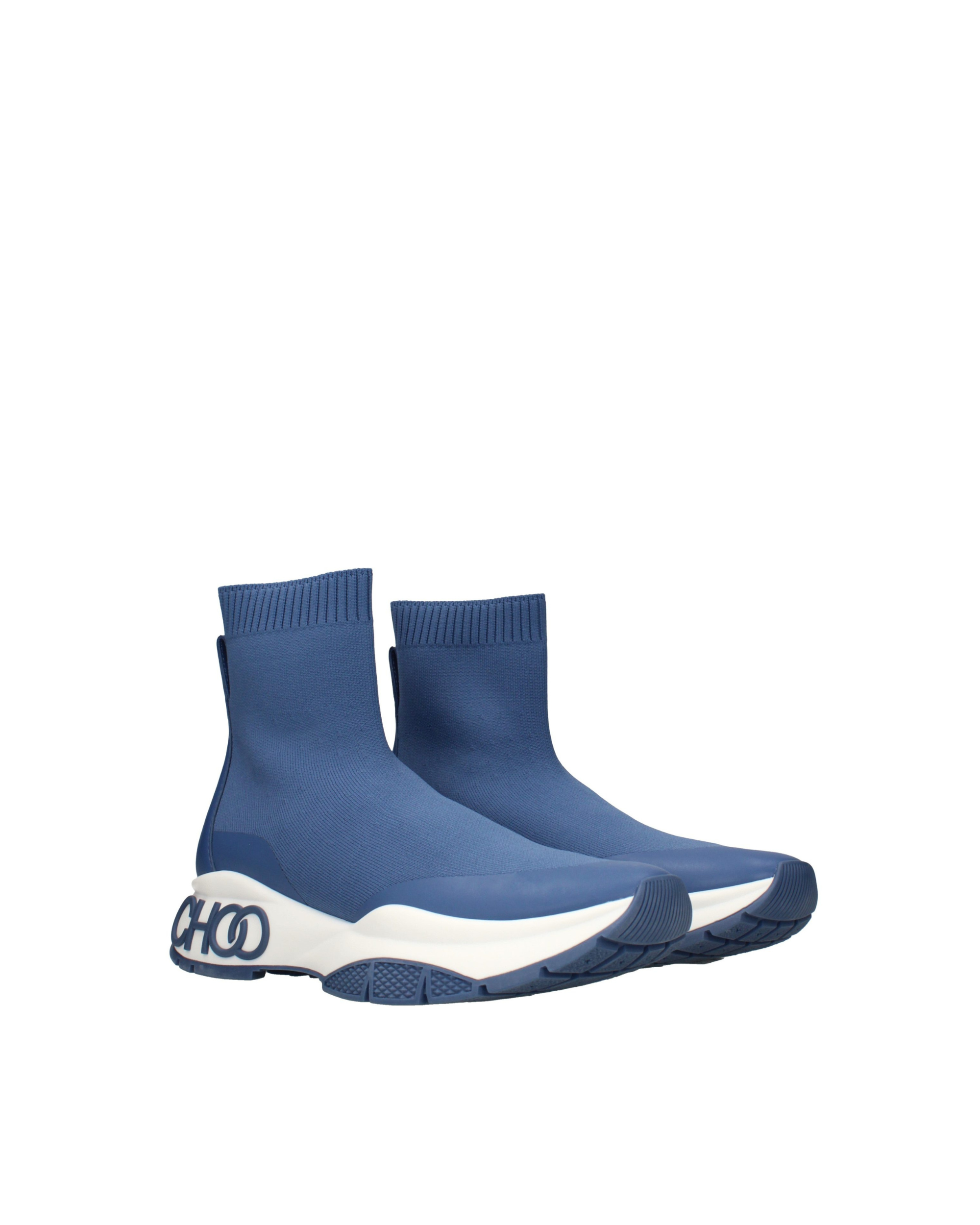Jimmy Choo – Landon Sock Knit Sneakers Denim Blue