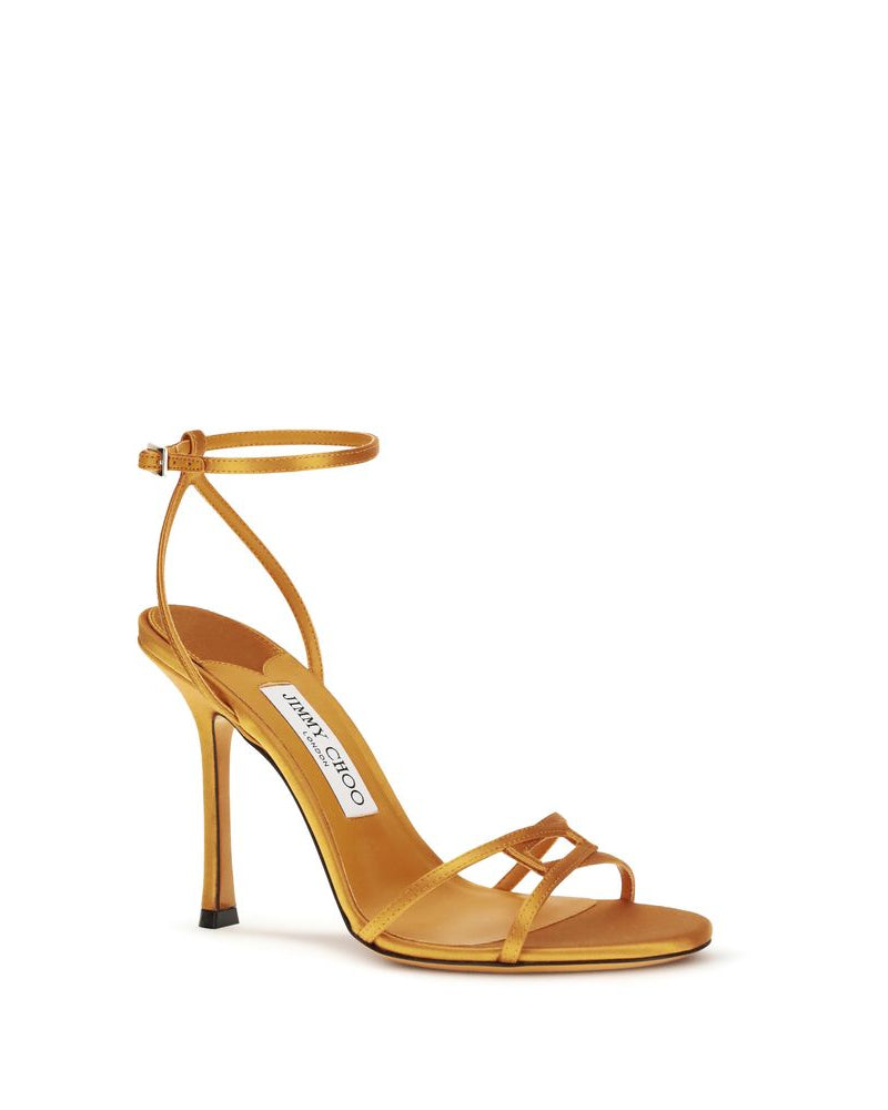 Jimmy Choo – Leo Sandali in Raso Oro