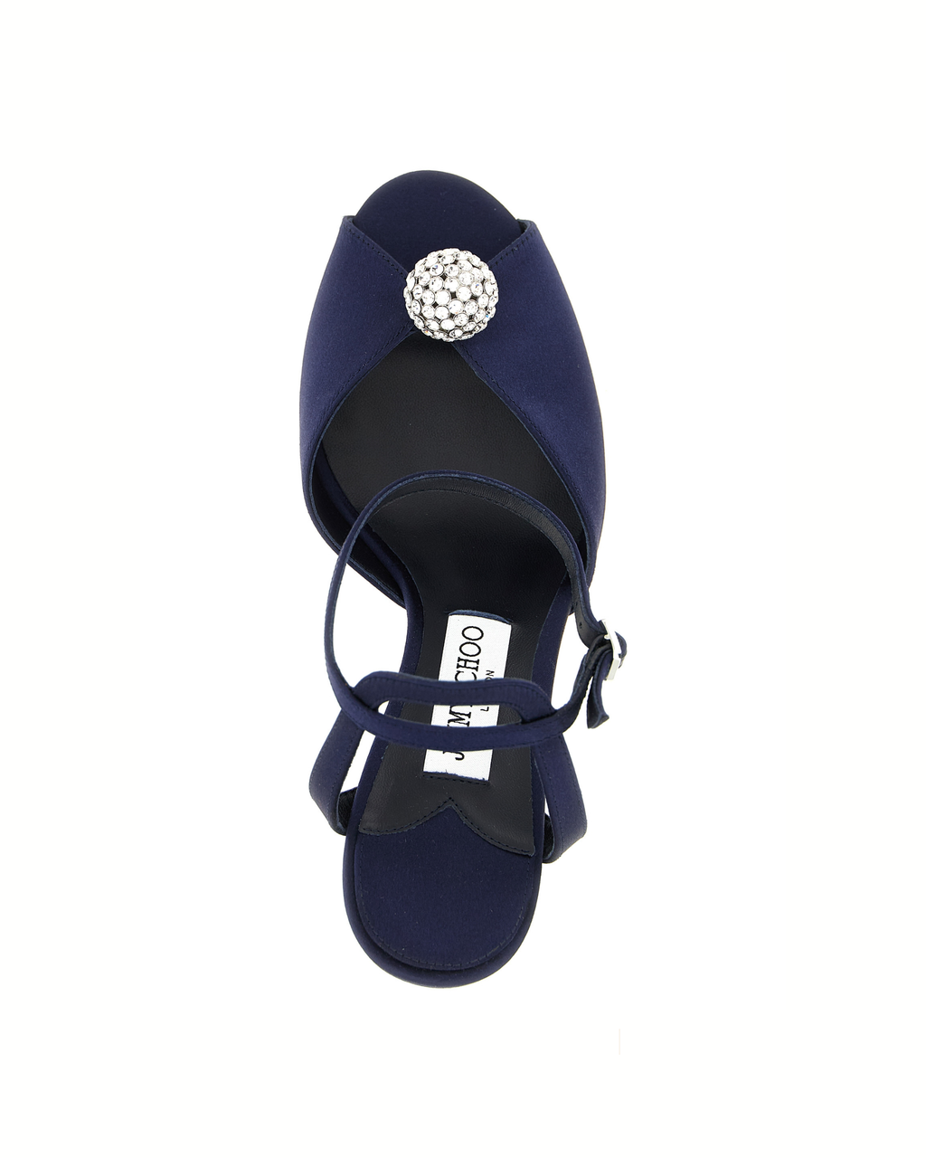 Jimmy Choo - Sacora Sandali in Raso Blu con Cristalli