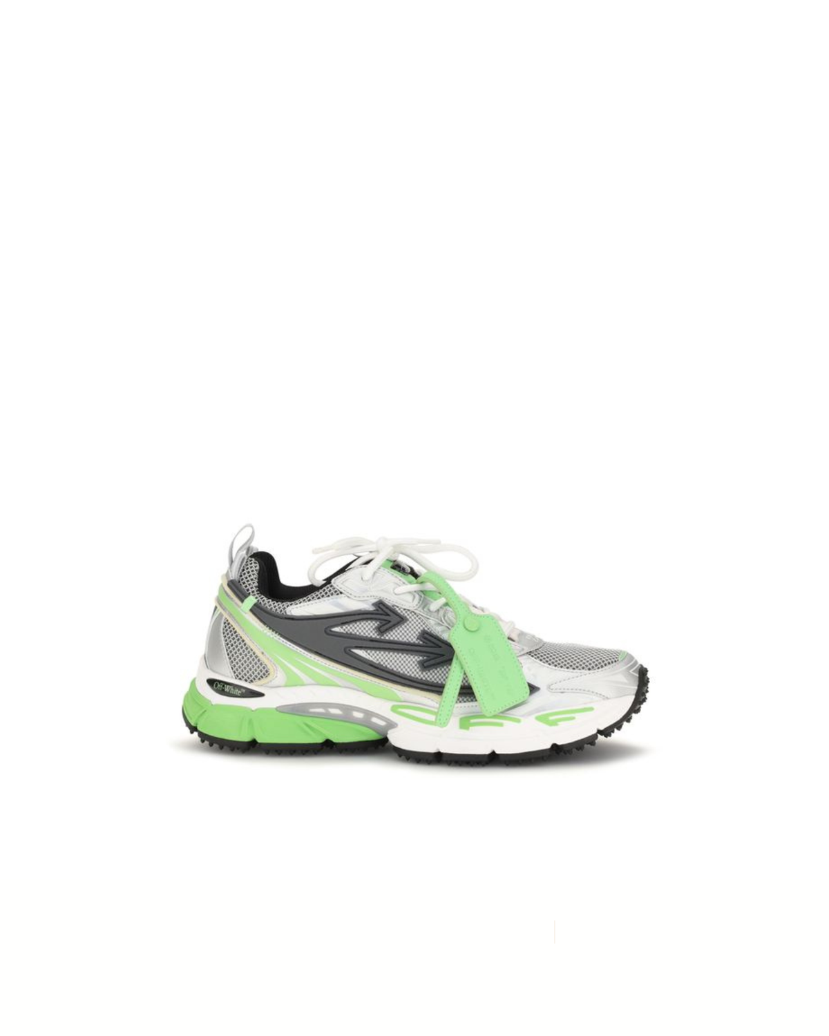 Off-White - Be Right Back Sneakers Bianco, Argento e Verde