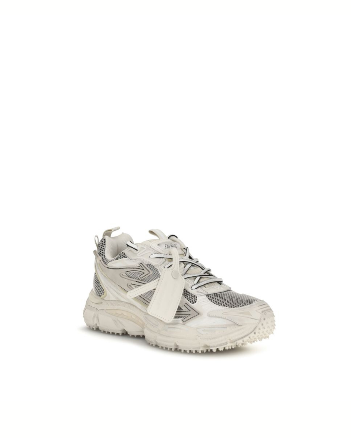 Off-White - Be Right Back Worn Out Sneakers Bianco e Grigio