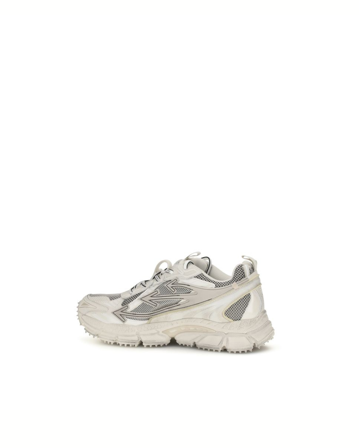 Off-White - Be Right Back Worn Out Sneakers Bianco e Grigio