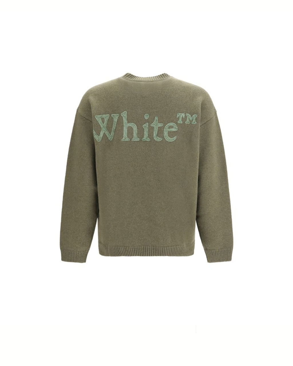 Off-White - Bookish Shared Logo Green Sweater