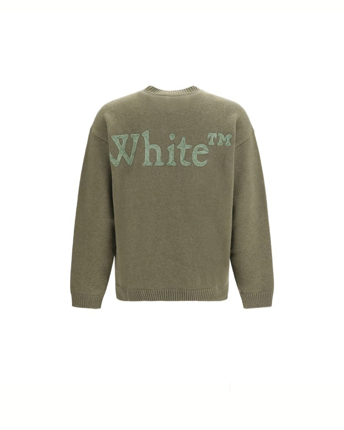 Off-White - Bookish Shared Logo Green Sweater