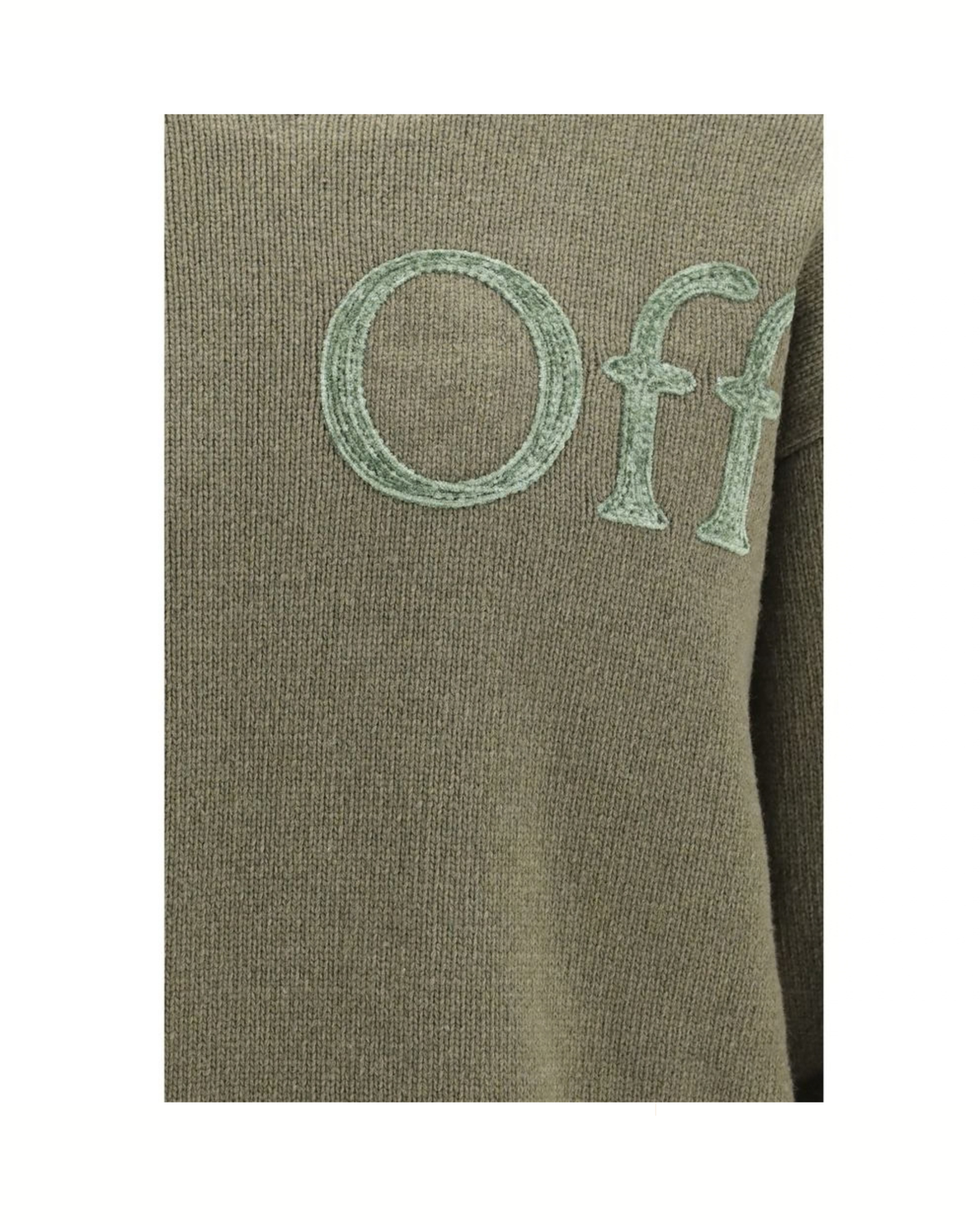 Off-White - Bookish Shared Logo Green Sweater