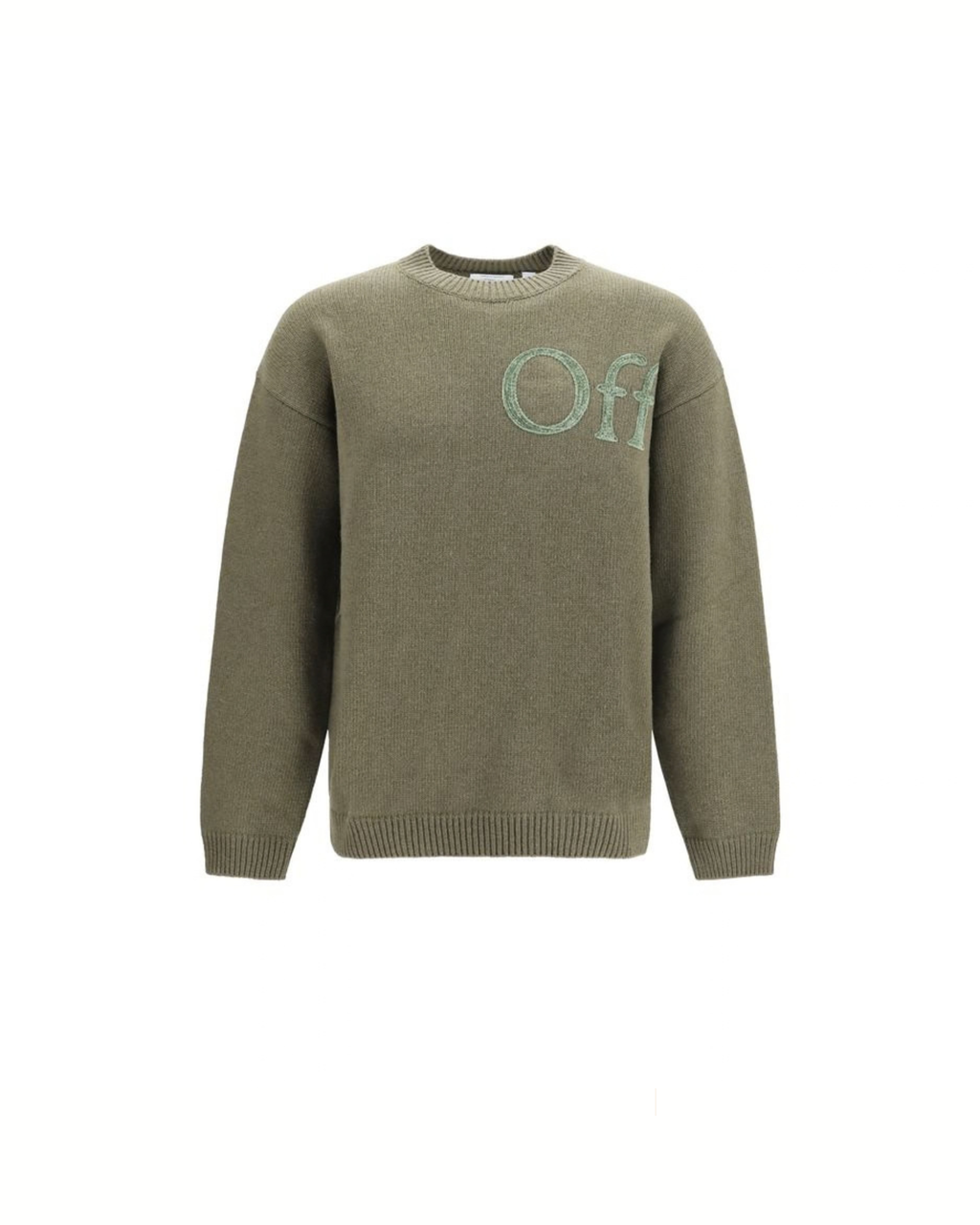 Off-White - Bookish Shared Logo Green Sweater