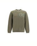 Off-White - Bookish Shared Logo Green Sweater