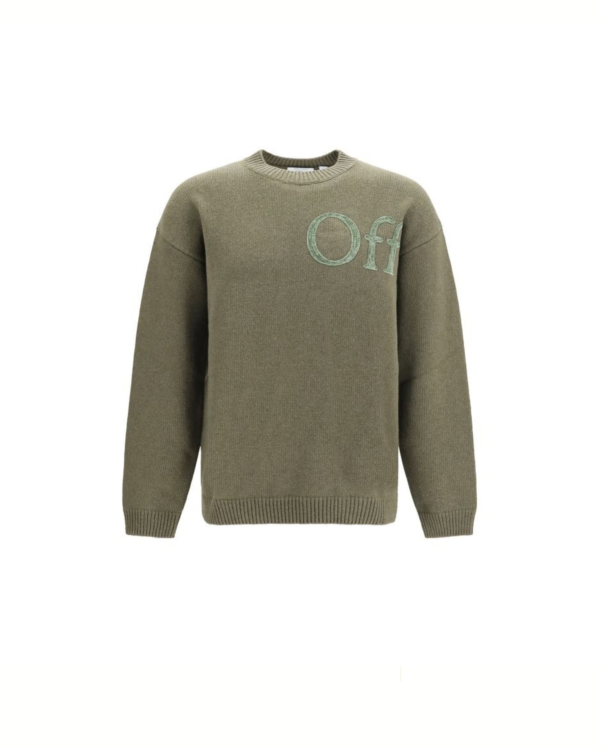 Off-White - Bookish Shared Logo Green Sweater