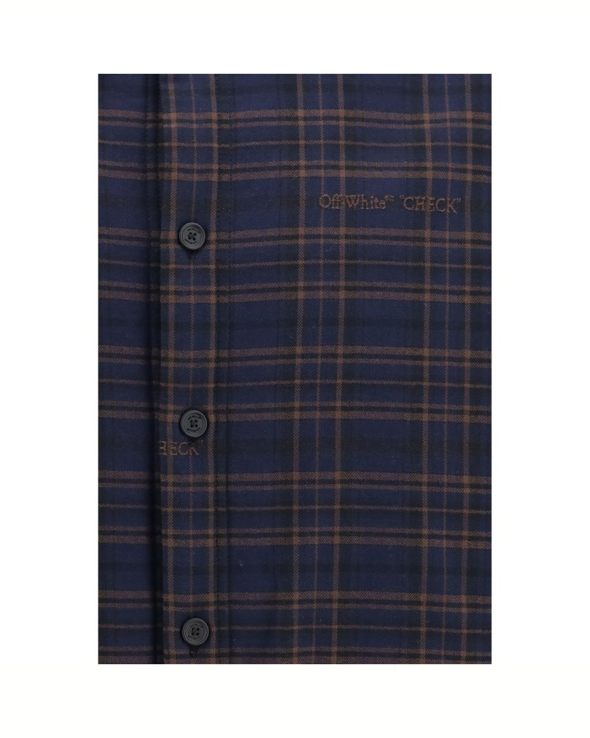Off-White - Check Camicia Oversize Imbottita in Flanella