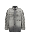 Off-White – Diag Military Overshirt Denim Grey