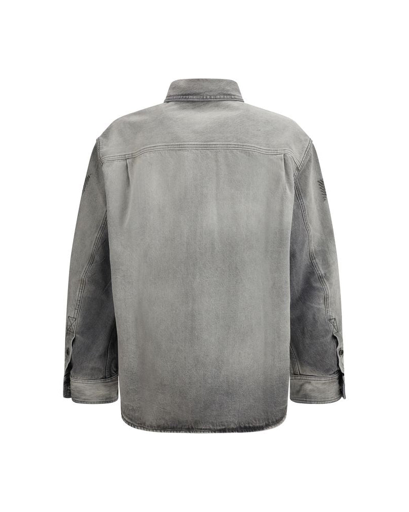 Off-White – Diag Military Overshirt Denim Grey