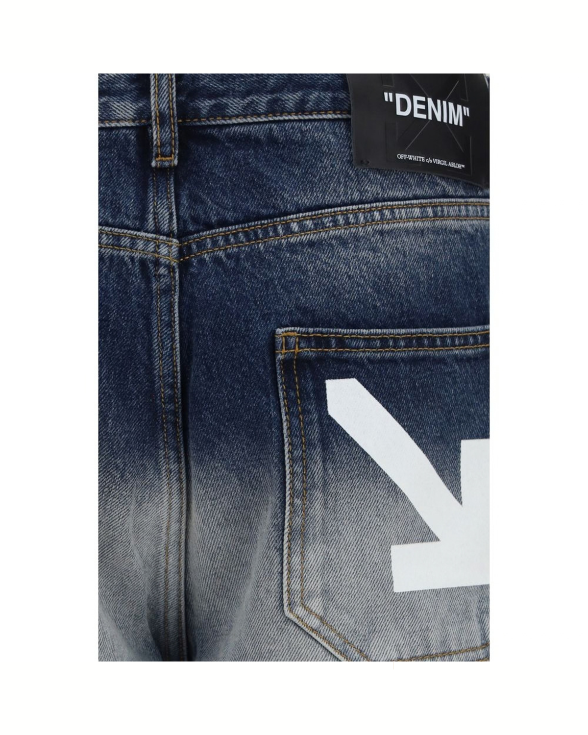 Off-White - Half Arrow Jeans Blu Dégradé