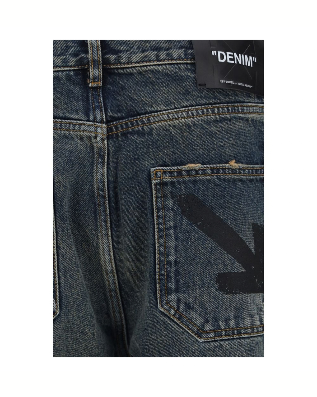Off-White - Half Arrow Jeans in Denim Blu Scuro